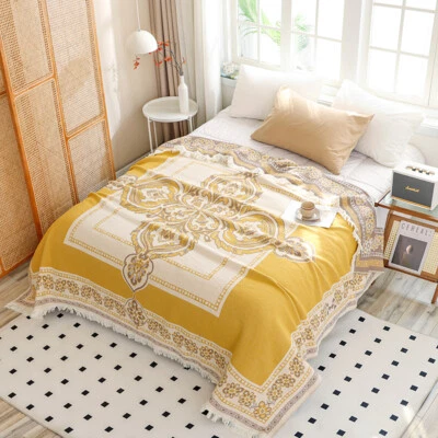 Pure Cotton Gauze Blanket Bed Cover Outdoor Blanket Flat Sheet Summer Thin Quilt - Image 1 of 4