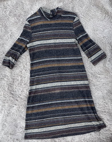 VETEMENTS SOHO Apparel Ltd. Vestito maglione donna medio scuro multicolore manica 3 4