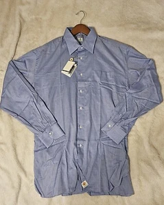 Luigi Borrelli Napoli Dress Shirt ~ BEAUTIFUL SKY BLUE HAND SEWN TWILL ~ NWT - Picture 1 of 18