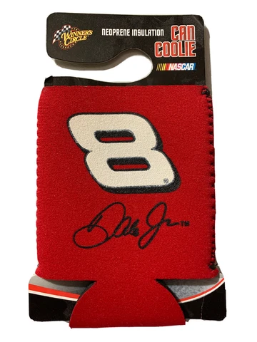 NWT, Dale Earnhardt Jr # 8 Can Coolers Coolie Koozie Neoprene NASCAR  Red Cover