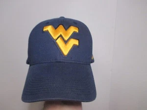 NIKE WEST VIRGINIA MOUNTAINEERS FLEX FIT HAT (ONE SIZE) NWT NAVYW/ "WV" LOGO - Picture 1 of 3