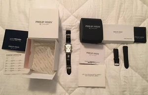 Philip Stein Teslar WATCH Extra Band Original Papers and Box RARE New Battery! - Picture 1 of 7