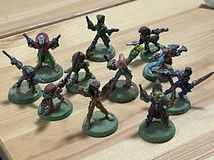 Warhammer 40k, oop, rogue trader metal, harlequins from 1980s, 11 Models - Picture 1 of 12