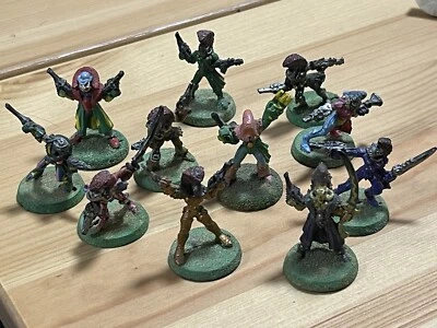 Warhammer 40k, oop, rogue trader metal, harlequins from 1980s, 11 Models - Image 1 of 4