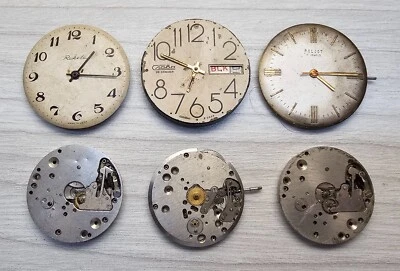 Reloj Movimientos Poljot Raketa Slava Soviético Vintage Mecanismo Mecánico para Piezas Foto 1 de 4