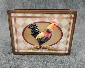 Bauernhaus Huhn Hahn Serviettenhalter Briefhalter 3D Holz Primitiv - Bild 1 von 14