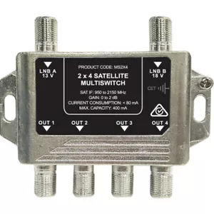 SATELLITE MULTISWITCH MS2X4 MULTISWITCH 2 WIRE 4 OUT FOXTEL APPROVED F30931 - Picture 1 of 1