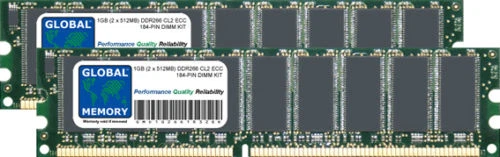 1GB (2 x 512MB) DDR 266MHz PC2100 184-PIN ECC UDIMM SERVER/WORKSTATION RAM KIT - Image 1 of 1