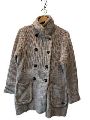 Cárdigan BURBERRY LONDON mezcla de cachemir (grueso) 5 lana BEG liso usado Foto 1 de 4