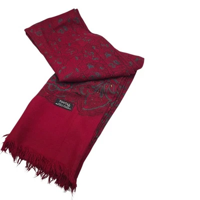 Tootal  Scarf 1960s Paisley Scarf Vintage Retro Mens Fringe Ascot Cravat A1 - Image 1 of 4