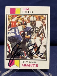 Jim Files -Oklahoma Sooners- New York Giants Autogrammkarte - Bild 1 von 2