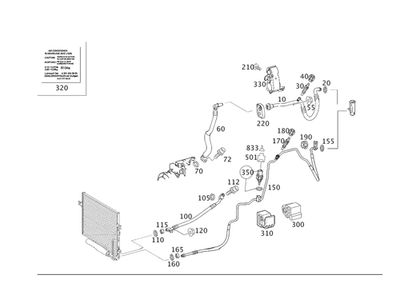 Tubería original Mercedes-Benz 211-830-31-15-64 Foto 1 de 2