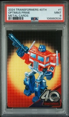2024 Dynamite Transformers 40th OPTIMUS PRIME Exclusive Premium Metal Card PSA 9 - Image 1 of 2