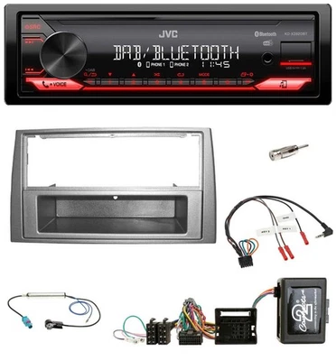 JVC Bluetooth USB DAB Lenkrad Autoradio für Peugeot 308 07-09 PDC silber - Bild 1 von 4