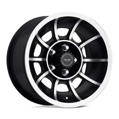 15x8.5 +6 American Racing Vector Satin Black 5x114.3 Wheels Rims (QTY 4) Foto 1 de 4