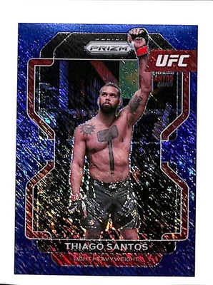 2022 PANINI PRIZM UFC #124 THIAGO SANTOS BLUE SHIMMER PRIZMS FOTL 6/7 - Image 1 of 2