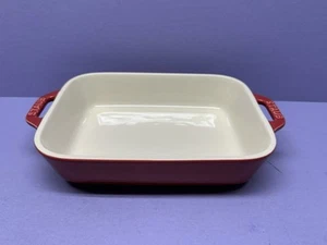 STAUB Ceramic 8.5-inch x 6.5 -inch Rectangular Baking Dish Red Appetizer - Picture 1 of 7