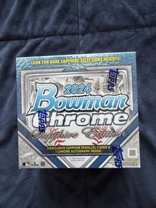2024 Bowman Chrome Baseball Sapphire Edition Hobby BOX - Picture 1 of 1