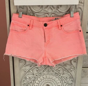 Fox Racing Y2K influenced vibrant pink cutoff denim shorts with logo hardware 6 - Picture 1 of 6