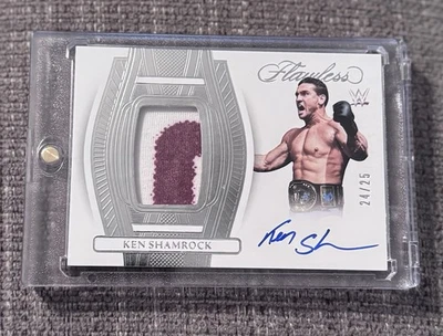 Ken Shamrock 2024 Panini impecable reliquia WWE autógrafo # 24/25. Foto 1 de 2