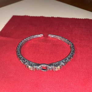 Barbara Bixby 18k Flower Sterling Silver Bracelet With Barbara Bixby Velvet Box - Picture 1 of 6