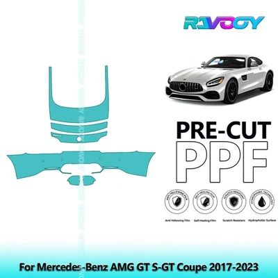 Kit de protección de pintura precortada PPF para Mercedes-Benz AMG GT S-GT cupé 2017-2023 Foto 1 de 4