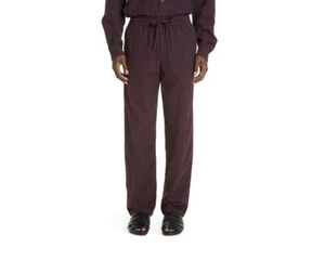 NEW SMR Days Malibu Burgundy Striped Drawstring Cotton Pants Sz M NWT $490 - Picture 1 of 12