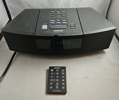 Bose Wave Radio/CD Player AWRC1G Black Alarm Clock with remote - TESTED - Image 1 of 4