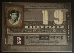 Ted WILLIAMS 2005 Donruss Playoff Biography Game Used BAT Relic 19th HR HOFer - Picture 1 of 2