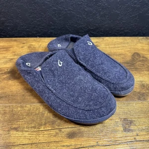 OluKai Moloa Hulu Hausschuhe Herren Größe 10 Grau Slipper Indoor Outdoor Pantolette 10411 - Bild 1 von 5