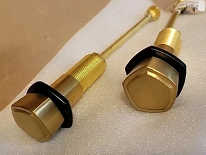 Kohler 27010-9-BMB Occasion Knob Widespread Bathroom Faucet Handles Black & Gold - Picture 1 of 16