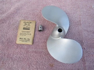 Johnson antique outboard motor propeller used 1925-33 1.5hp J-65 - J-25 + nut. - Bild 1 von 7