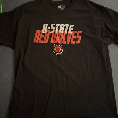 Arkansas State Red Wolves T Shirt Men's XL by Russell Athletic - Black - Image 1 of 4