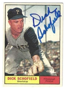Autographed Dick Schofield Pittsburgh Pirates 1961 Topps Card #453 w/COA - Picture 1 of 1