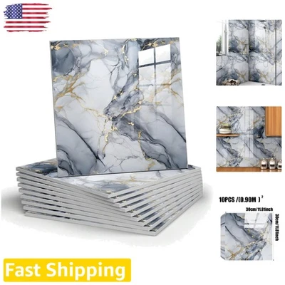 Azulejos transformadores impermeables para pelar y pegar mármol - Paquete de 10 para una fácil decoración Foto 1 de 4