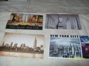 LOTE DE 4 POSTALES DIFERENTES DE LA CIUDAD DE NUEVA YORK,NY - MUESTRA MOSTRADA - Imagen 1 de 2