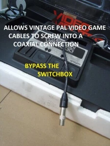 PAL to USA NTSC Adapter TV RF Video Television Connector Switch Box Coaxial - Picture 1 of 5
