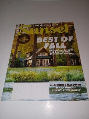 Sunset Magazine November 2015 Best of Fall Mid Century Makeover Cozy Cabins - Image 1 of 2