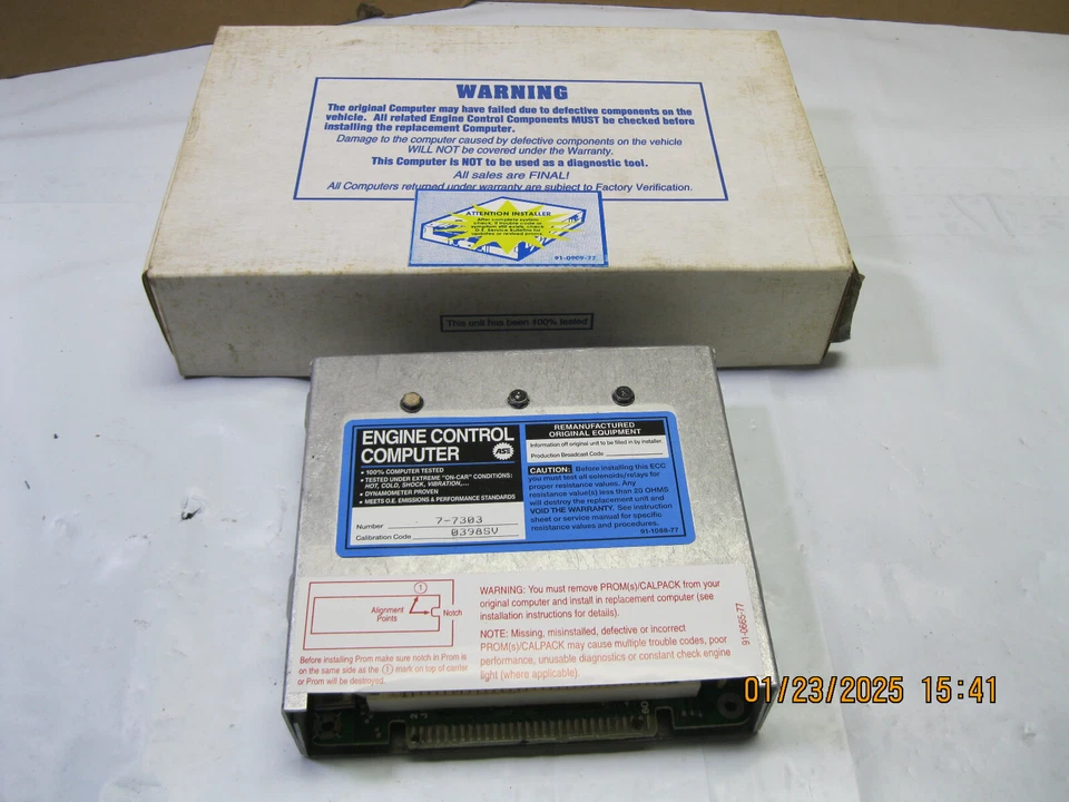 Engine Control Module (ECM) Cardone 77-7303 Reman fits 1988 Pontiac LeMans - Imagem 1 de 4