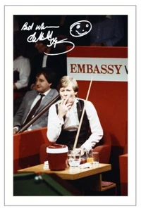 ALEX HIGGINS Signed Autograph PHOTO Fan Gift Signature Print World SNOOKER - Picture 1 of 1
