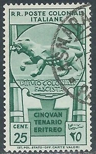 1933 EMISSIONI GENERALI USATO CINQUANTENARIO ERITREO 25 CENT - RA11-4 - Imagen 1 de 1