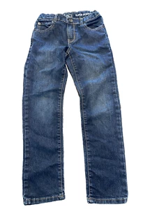 Children's Place  Girl's Dark Denim Skinny Jeans Size 7 Adjustable Waist - Picture 1 of 3