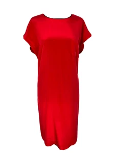 VINTAGE '80 Abito Vestito Donna Seta Elegante Oversize Woman Dress Sz.M - 44 - Imagen 1 de 4