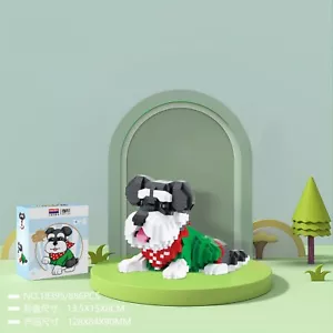 886Pcs Schnauzer Mini Blocks Bricks Dog Puppy Building Set Gift Present Toy Kids - Picture 1 of 3