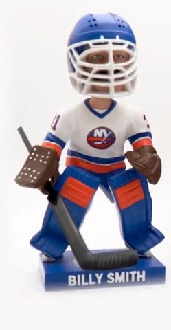 NHL New York Islanders Billy Smith Bobblehead Delmar UBS Arena Cover