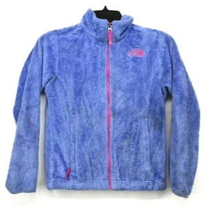The North Face Girls Blue Turtle Neck Full Zip 2 Pocket Fleece Pullover Jacket M - Picture 1 of 9