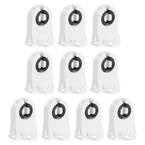 10Pcs T8 Lamp Holder G13 Light Socket Base Non-Shunted Tombstone White - Picture 1 of 7