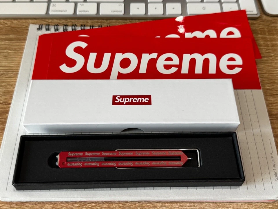 Supreme x CW&T CWT EDC Pen Type C Red Titanium Metal Bookmark BRAND NEW SOLD OUT - Image 1 of 4