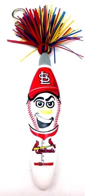 St. Louis Cardinals Pen Kooky Klicker Clip MLB Baseball Head Ball Point Chain - Image 1 of 2