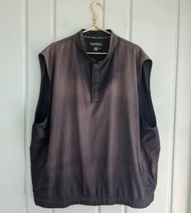 FootJoy Mens XXL 2XL Golf Vest Black Brown Dip Dye Fade Sleeveless 1/4 Quarter - Picture 1 of 7